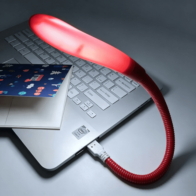 1PC Portable Freestyle USB Hose LED Night Light, 1-Pack Red, Blue, White Touch-Controlled Individual Mini Night Lights, USB-Powered Plastic Reading Lamp for Bedroom and Living Room, Laptop Illumination, Study and Document Reading Light, Ideal for Student Dorms, Office, Bedroom Nighttime Lighting, and Essential Back-to-School Gift